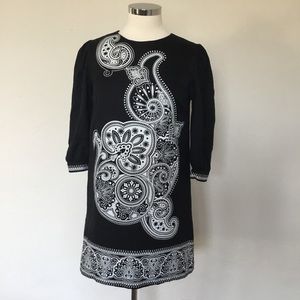 Tibi Painted Paisley Shift Dress - Size 4